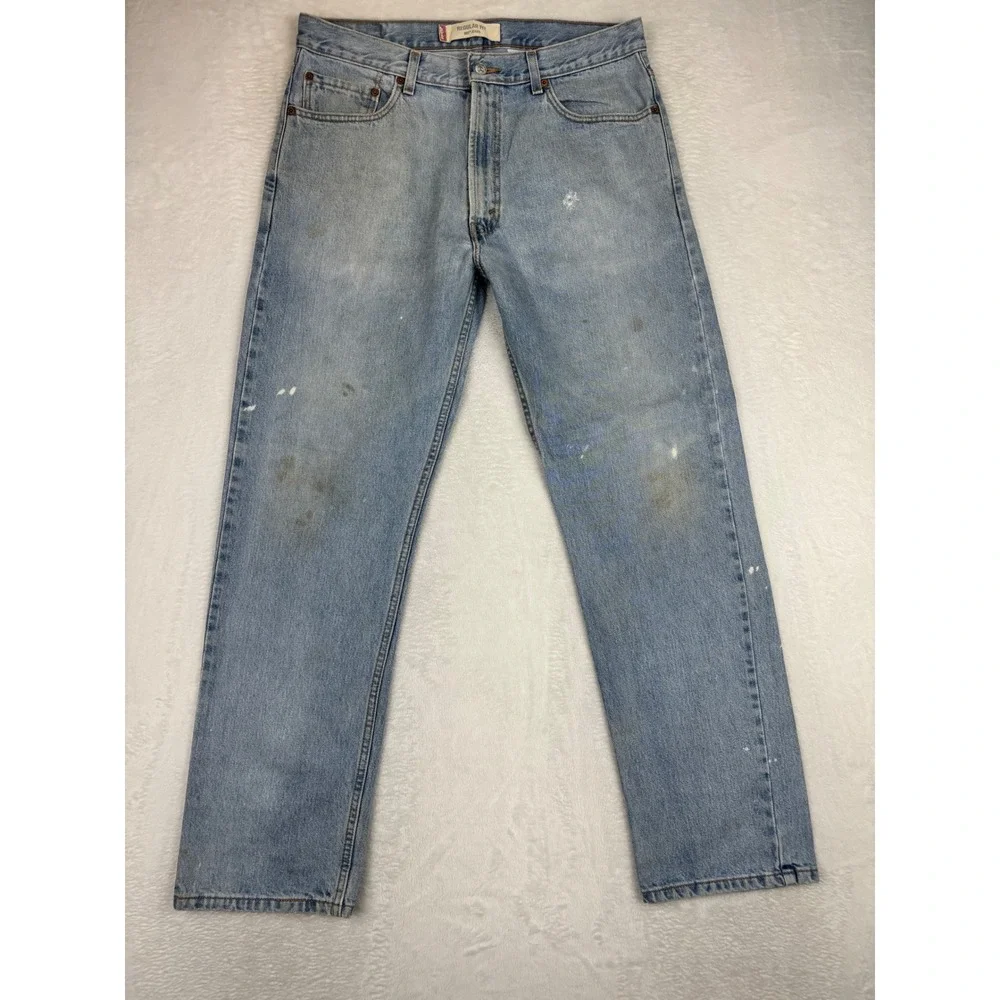 Levi's 505 Men's 36x32 Vintage **Tag Verified w/pics** jeans Light Blue Denim